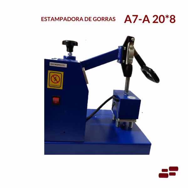 estampadora para gorras azul