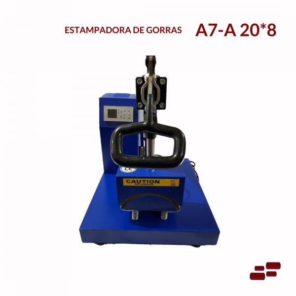 estampadora de gorras azul